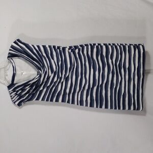 EUC Dressbarn Striped Blue and white Dress size Petite 14